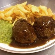 Faggots, Chips and Mushy Peas