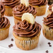 Chocolate-Covered Banana Cupcake