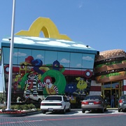 Happy Meal-Shaped Mcdonald's in Dallas, Texas, USA