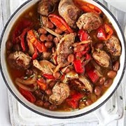 Toulouse Sausage With Borlotti Beans