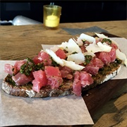 Tuna Tartare Tartine at Zinque