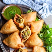 Samosas With Chutney and Punugulu