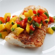 Roasted Mango Salsa Fish