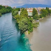 The Confluence of the Rhone & Arve Rivers, Switzerland