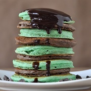 Mint Chocolate Pancakes