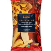 Chilli & Maple Flavour Parsnip Crisps