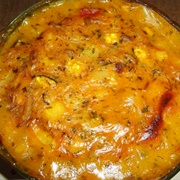 Zucchini Asparagus Bake With Vegan Cheese