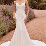 Rusching on Wedding Dress