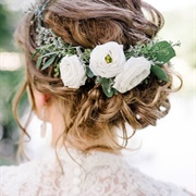 Flowers in Hair for Wedding