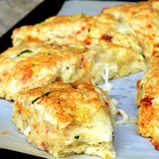 Homemade Tomato, Mozzarella and Basil Scones