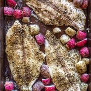 Roasted Radish and Fish
