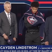 Cayden Lindstrom (Canadian) - 4th Overall Draft Pick 2024 by the Columbus Blue Jackets