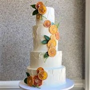 Wedding Cake Decorated With Citrus