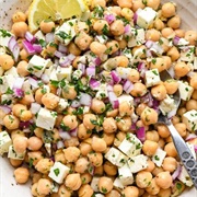 Lemon Chickpea and Feta Salad