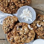 Homemade Dried Cherry & Shaved Coconut Cookies
