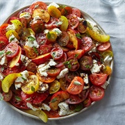 Nectarine Tomato and Mozzarella Salad