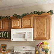 Faux Greenery in Kitchen