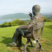 Statue of Sir Noel Coward of the Firefly Estate, Jamaica