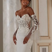 Detached (Or Detached-Looking) Sleeves on Wedding Dress