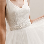 Pearl Belt on Dress
