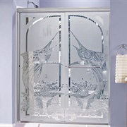 Etched Glass Shower Doors