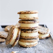 Chocolate and Olive Oil Ice Cream Sandwich