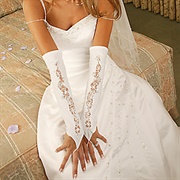 Fingerless Gloves With Wedding Dress