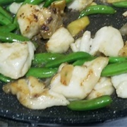 Roasted Sugar Snap Peas and Fish