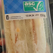 Salmon and Boiled Egg Sandwich