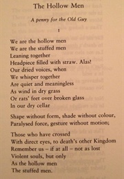 The Hollow Men (T.S. Eliot)