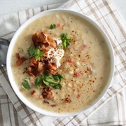 Southwest Potato and Bacon Soup