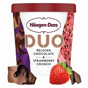 Häagen-Dazs Duo Belgian Chocolate & Strawberry Crunch Ice Cream
