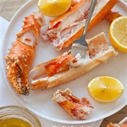 Steamed Alaskan King Crab