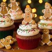 Gingerbread Man Cupcake