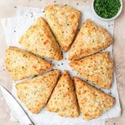 Homemade Cheddar, Mustard and Chive Scone Round