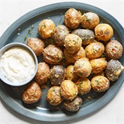 Crunchy Potatoes With Fried Pepper Cream