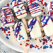 Red, White, and Blue Drizzle Popsicle