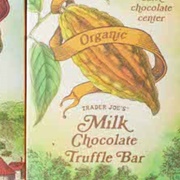 Trader Joe&#39;s Organic Milk Chocolate Truffle Bar