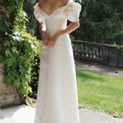 Silk Wool Wedding Dress