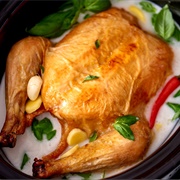 Slow-Cooked Coconut Milk Whole Chicken