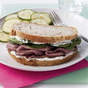 Roast Beef With Horseradish Sandwich