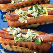 Irish Parsley Sauce Hot Dog