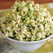 Matcha and White Chocolate Popcorn