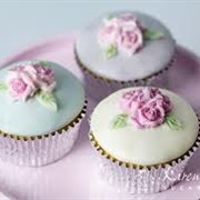 Rose Topped Wedding Muffins