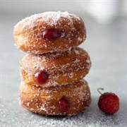 Strawberry Jam Doughnuts