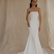 Straight Neckline Wedding Dress