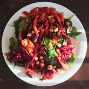 Red Velvet Chicken Strip Salad