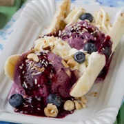 Blueberry Ice Cream Banana Split