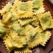 Pea and Shallot Ravioli