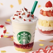 Merry Strawberry Cake Frappuccino